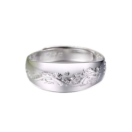 JPXXFM Chinesische Stil Eröffnung Verstellbarer Ring - Retro eingelegtes Dragon und Phoenix Classic Women's Charm Ring, Trend Ladies Schmuck für Mädchen Weihnachten Hochzeitsfeier Geschenk von JPXXFM