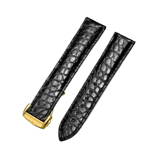 JPXXFM Crocodile echtes Leder -Uhrenband für Omega -Gurt Uhr 300 Deville Watchband Armband 19mm 20mm 21mm von JPXXFM