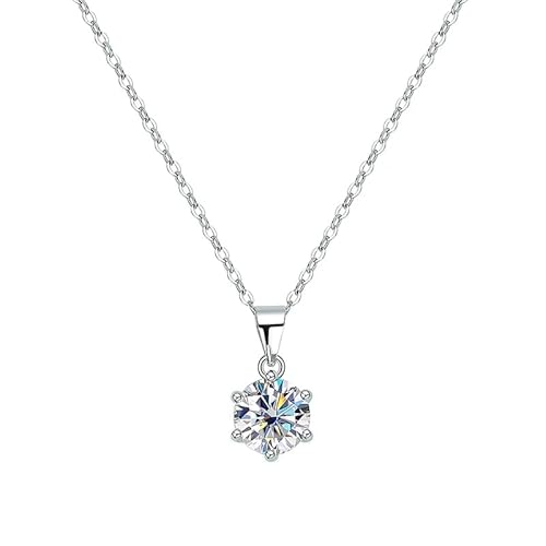 JPXXFM D Farbe 1 2 3 Karat Moissanit Halskette für Frauen simuliertes Diamantheizanhänger Sterling Silber Hochzeit Schmuck JPXXFM D Farbe 1 2 3 Karat Moissanit Halskette für Frauen simuliertes Diamantheizanhänger Sterling Silber Hochzeit Schmuck von JPXXFM