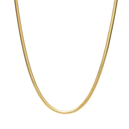 JPXXFM Damenketten aus Edelstahl, Damen Halsketten Mode Schlangenkette Halskette 16-24 Zoll von JPXXFM