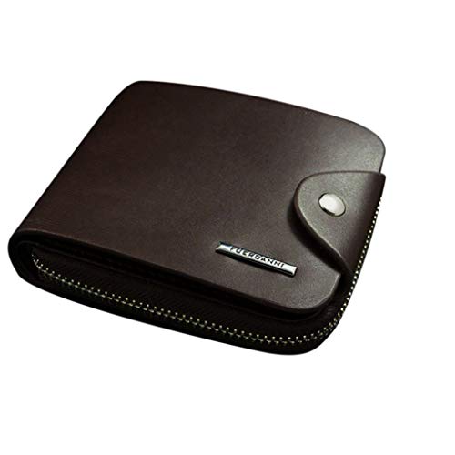 JPXXFM Dünne Brieftasche für Geldbörse Zip Handwallet Card Clutch ID Halter Billfold Wallet Budgeting Wallet (Kaffee, eine Größe) von JPXXFM