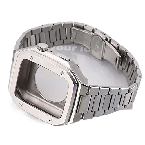 JPXXFM Edelstahl Metall Uhrengurtschutz Uhr Hülle Set ， für Band 44mm 45 mm 9 8 7 6 5 4 SE -Serie Männer Frauen Uhren Armband Accessoires von JPXXFM