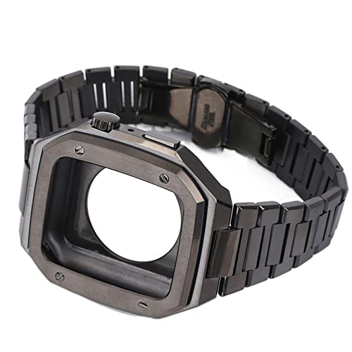 JPXXFM Edelstahl Metall Uhrengurtschutz Uhr Hülle Set ， für Band 44mm 45 mm 9 8 7 6 5 4 SE -Serie Männer Frauen Uhren Armband Accessoires von JPXXFM