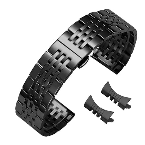 JPXXFM Edelstahl Silber Uhrengurt für Tissot T006 gebogenes Ende Watchband für Mido von JPXXFM