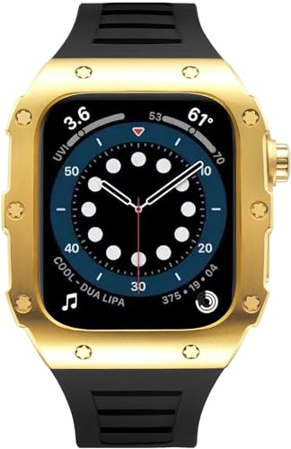 JPXXFM Edelstahl -Uhr -Armband und Silikon für Serie 8, 7, 6, 5, 4, SE, 45 mm, 44 mm, Ersatzzubehör für Männer und Frauen von JPXXFM