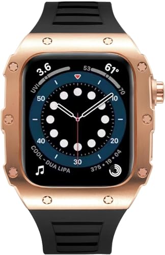 JPXXFM Edelstahl -Uhr -Armband und Silikon für Serie 8, 7, 6, 5, 4, SE, 45 mm, 44 mm, Ersatzzubehör für Männer und Frauen von JPXXFM