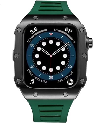 JPXXFM Edelstahl -Uhr -Armband und Silikon für Serie 8, 7, 6, 5, 4, SE, 45 mm, 44 mm, Ersatzzubehör für Männer und Frauen von JPXXFM