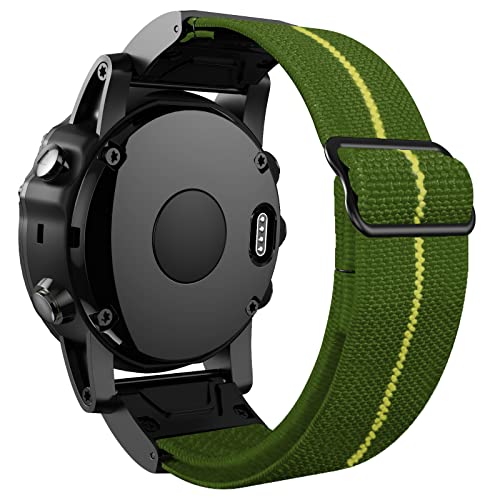JPXXFM Elastisches Uhrenarmband für Fenix 6X 6 Pro Fenix 5X 5 Plus 3HR Tactix Delta MK2 Smartwatch mit Schnellverschluss, 26 mm, 26mm Descent Mk1 MK2 von JPXXFM