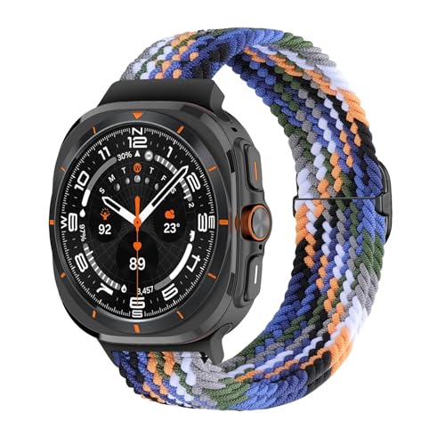 JPXXFM Flohrtes Nylonarmband mit Solo -Schleife für Uhr 7 Ultra -Band 47mm gewebte Nylon -Stretch -Armband Armbandarmbänder von JPXXFM