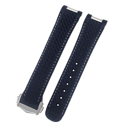 JPXXFM Fluororubber Watchband für Omega Aqua Terra 150 Wordtimer AT150 Metall End 20mm 21mm Gummi -Silikonewatch -Gurt von JPXXFM