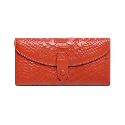 JPXXFM Frauen Brieftaschen Echtes Leder blockieren Brieftaschen Geldclips Geldbeutel Kartenhüllen Business Brieftaschen Geld Organisatoren (Größe: Orange) von JPXXFM