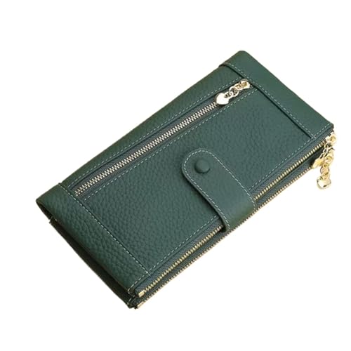 JPXXFM Frauen Brieftaschen Geldclips Münzbaus für echte Lederblocker Geldbörse Geld Organisatoren Kartenkoffer (Größe: Grün) von JPXXFM