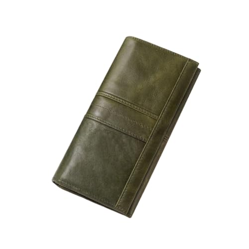 JPXXFM Frauen Brieftaschen echte Leder -Geschäftsbrieftaschen blockieren Brieftaschengeld Organisatoren Geldclips (Größe: Grün) von JPXXFM