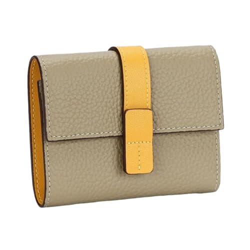 JPXXFM Frauen Kuhläden Geldclips Business Brieftaschen Kartenkoffer Leder Blockierung Geldbörse Geldbörse Organisatoren (Größe: Gelb) von JPXXFM