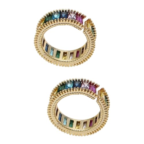 JPXXFM Frauen Merald schneiden Emerald Finger Regenbogenfrauen Ring von JPXXFM
