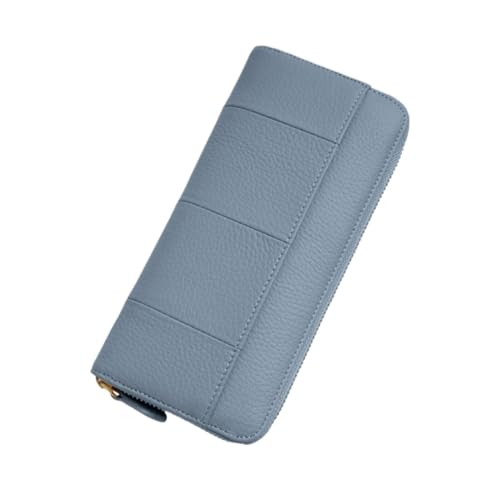 JPXXFM Frauen echte Lederbrieftaschen Langes Geld Clips Geld Organisatoren Münzversand Kartenhüllen Handtaschen blockieren Brieftasche (Größe: Blau) von JPXXFM