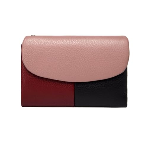 JPXXFM Frauen mit Kuhläden Geldbörsen Geldclips Kartenhüllen echtes Lederblocker Brieftasche (Größe: Pink) von JPXXFM
