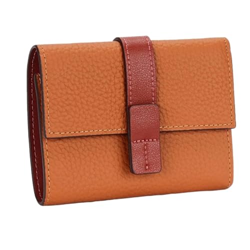 JPXXFM Frauen mit Kuhläden Geldclips Business Brieftaschen Kartenkoffer Leder Blockierung Geldbörse Geldbörse Organisatoren (Größe: Brown) von JPXXFM