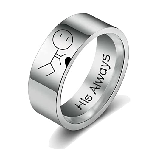 JPXXFM Frauen seine Königin Edelstahlring Silber Farbe Einfaches Design ihres Königspaar Ring Ehering für Männer von JPXXFM