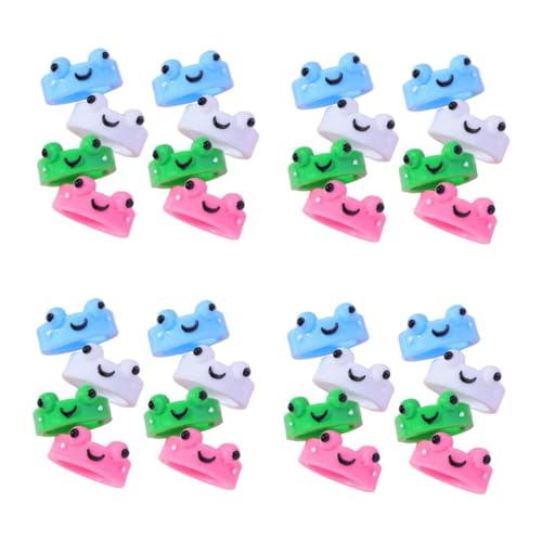 JPXXFM Frosch Ring Tier Schönes Muster süße Thumbtacks cooler Cartoon entzückende Frösche Charming Ringe Cessel Rührerharz Ornamente von JPXXFM
