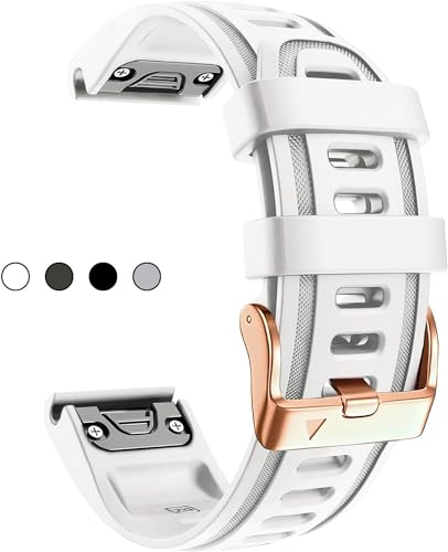JPXXFM Für Fenix ​​6s 5s 7s Uhrengurt 20mm Armband für Fenix ​​6s Pro 5s plus Roségold -Schnalle Silikon Schnelles Ersatz Armband von JPXXFM