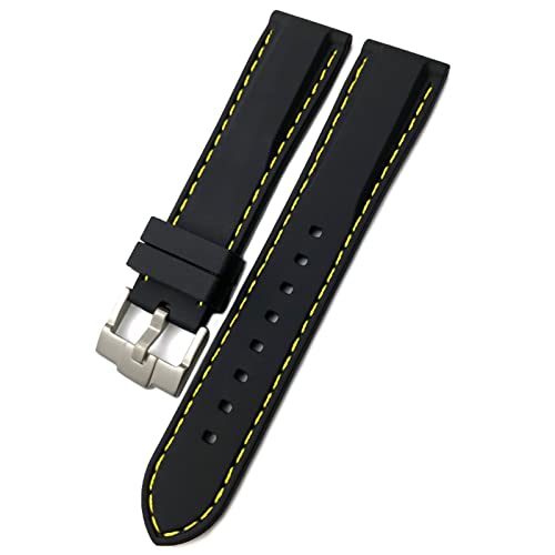 JPXXFM Gummi -Uhrband 19mm 21 mm 20mm 22 mm 23,0 mm 24mm Pass für SKX Weiche wasserdichte Silikon Uhrengurt/schwarz rot/19mm von JPXXFM