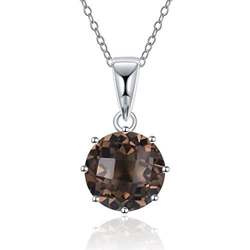 JPXXFM Halsketten Ladies Mode Schmuck 925 Braune Edelsteinkette Exquisite elegante Anhänger Halskette Frauenanhänger von JPXXFM