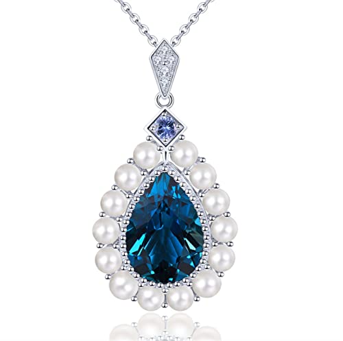 JPXXFM Halsketten Ladies Mode Schmucktropfen Form Pendant Süßwasserperle Exquisite elegante Anhänger Halskette Frauenanhänger Anhänger von JPXXFM