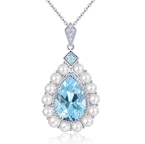 JPXXFM Halsketten Ladies Mode Schmucktropfen Form Pendant Süßwasserperle Exquisite elegante Anhänger Halskette Frauenanhänger Anhänger von JPXXFM