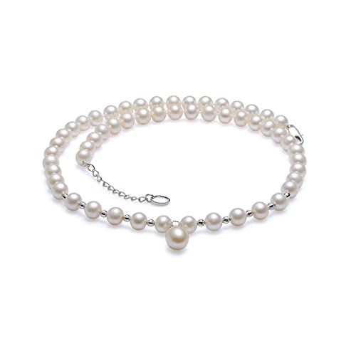 JPXXFM Halsketten hohe Gloss Perle Anhänger Perlen Halskette Geben Sie Mutter Mode Schmuck Geschenk Frauenanhänger von JPXXFM