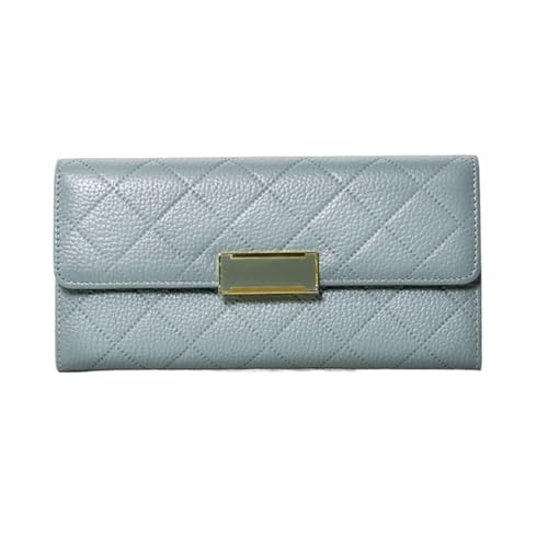 JPXXFM Handtaschen Lange Kartenkoffer Frauen Kaufläden Geldklammern Brieftaschen Leder blockieren Brieftasche Geld Organisatoren (Größe: Blau) von JPXXFM