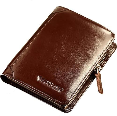 JPXXFM Herren Brieftasche Kopfschicht Kowidtasche Tasche Bagr Multi -Karten -Position kurzer vertikaler Gerät, Kaffee von JPXXFM