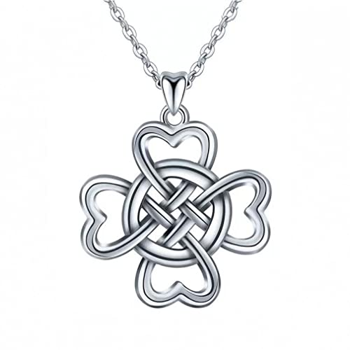 JPXXFM Herzblume Anhänger Halskette Verknüpfungskette 45 cm Frauen Schmuck von JPXXFM