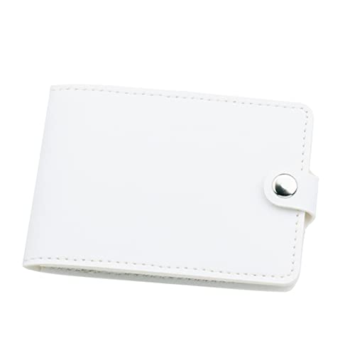 JPXXFM ID Kurzer Brieftasche Feste Farbe HaSp -Geldbeutel -Karten -Slots -Führerschein Abdeckung Kupplung Großer Geldbörse (weiß, a) von JPXXFM