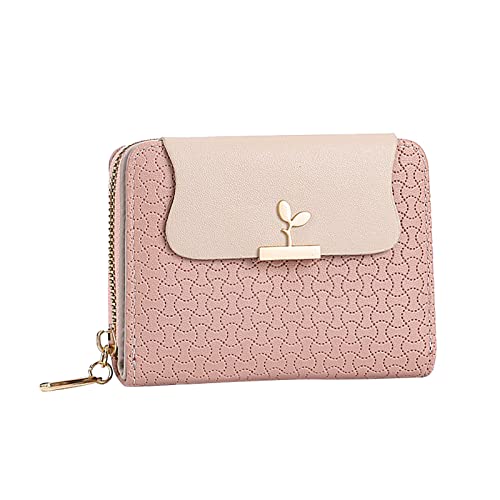 JPXXFM ID Kurzer Brieftasche Feste Farbe Reißverschlussbalken Mehrere Kartensteckplätze Kupplungsbrieftaschen (rot, eine Größe) von JPXXFM