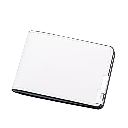 JPXXFM ID Kurzer Brieftasche Feste Farben Geldbeutel -Kartenschlitze für Führerschein Abdeckung Kupplungsbrieftaschen (weiß, eine Größe) von JPXXFM