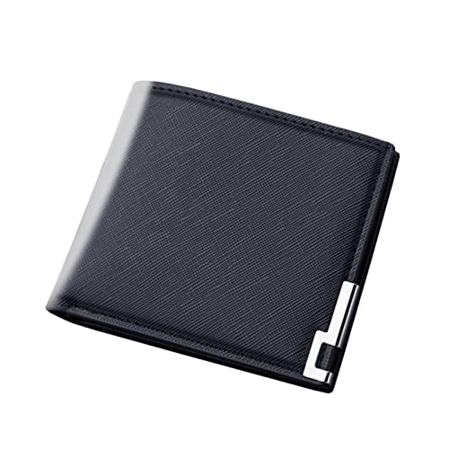 JPXXFM ID Kurzer Brieftasche Solid Color Männer öffnen Geldbeutel mehrerer Kartenschlitze Clutch Taxi -Brieftasche (schwarz, eine Größe) von JPXXFM