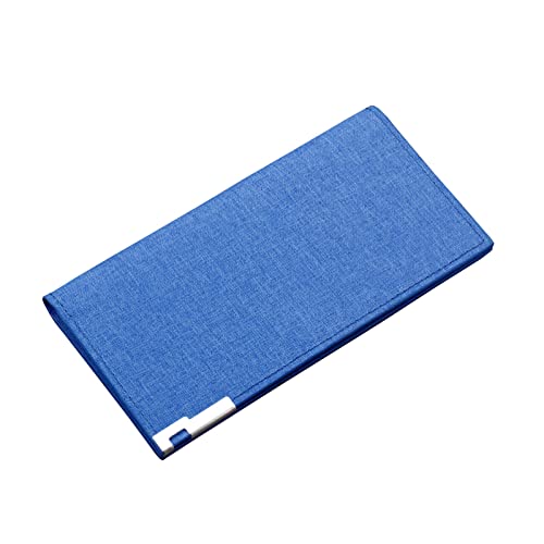 JPXXFM ID Long Wallet HaSp Canvas Solid Color Männer öffnen Geldbeutel mehrerer Kartensteckplätze Clutchwallet -Hülle (blau, eine Größe) von JPXXFM