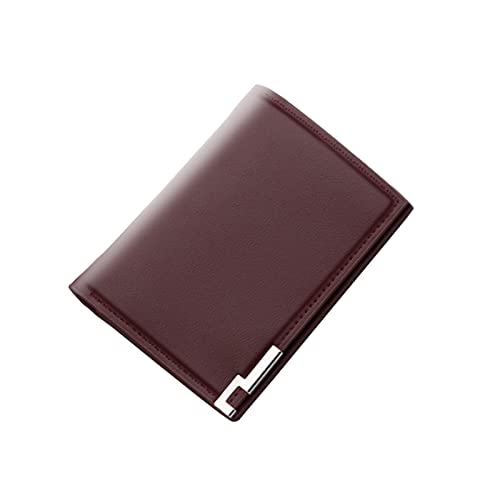 JPXXFM ID Short Wallet Feste Farbe Männer Öffnen Geldbörsen mehrere Kartenschlitze Clutch Note 20 Gehäuse Brieftasche (Kaffee, One Size) von JPXXFM