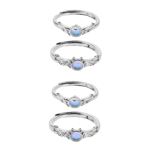 JPXXFM Kit schaufelt schwarz die Perle Schlange Opal Swavorski Flügel türkisfarbener Ring von JPXXFM