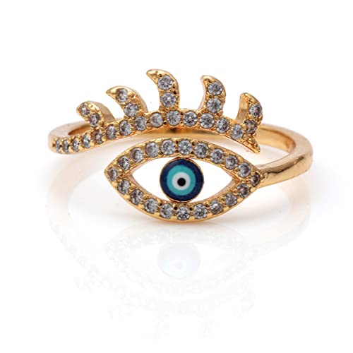 JPXXFM Kreativer Schmuck Lucky Eye Hand Ring Offener Ring weiblicher verstellbarer Ring von JPXXFM