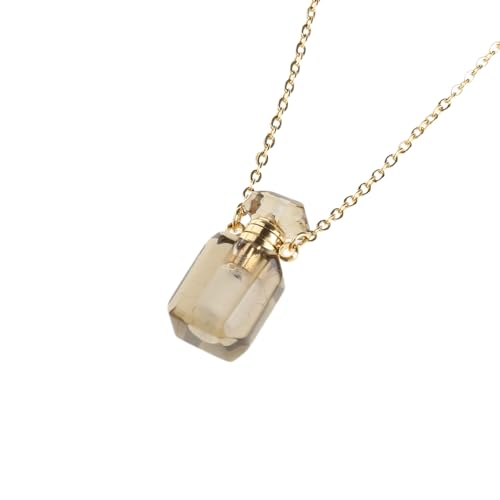 JPXXFM Kristall Parfüm Fläschchen Anhänger Halskette Schmuck stilvolle Neckketten -Accessoire von JPXXFM