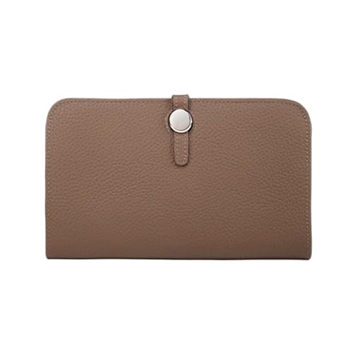 JPXXFM Lange Geldclips Damen -Kowide -Geschäftsbrieftaschen echtes Lederblocker Wallet Card Cases (Größe: braun) von JPXXFM