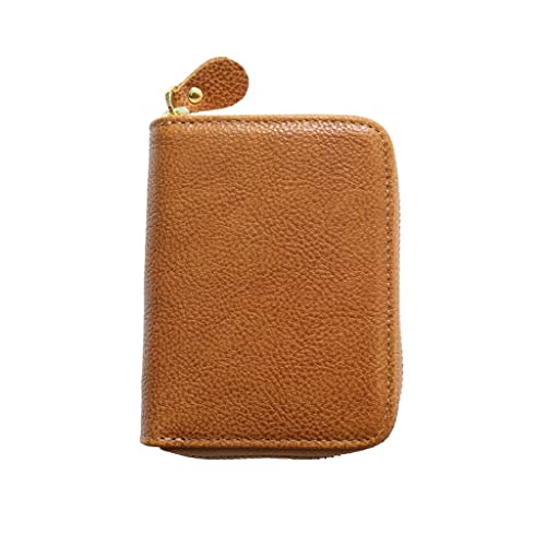 JPXXFM Leder Brieftasche Herren Reißverschluss Multifunktional Lederkarte Kartentasche Kurzfrau weibliche Leder -Brieftasche von JPXXFM