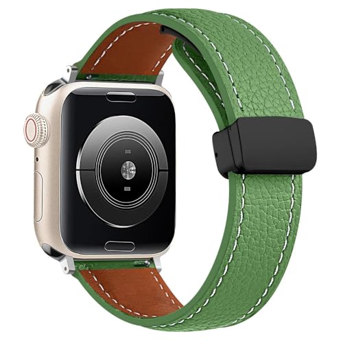JPXXFM Lederband für Uhrenband 49 mm 41 mm 45 mm 44 mm 42 mm 40 mm 38 mm Armband für iWatch Ultra 2 Serie 9 8 7 6 5 4 Se von JPXXFM