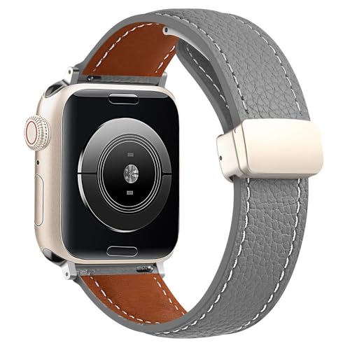 JPXXFM Lederband für Uhrenband 49 mm 41 mm 45 mm 44 mm 42 mm 40 mm 38 mm Armband für iWatch Ultra 2 Serie 9 8 7 6 5 4 Se von JPXXFM