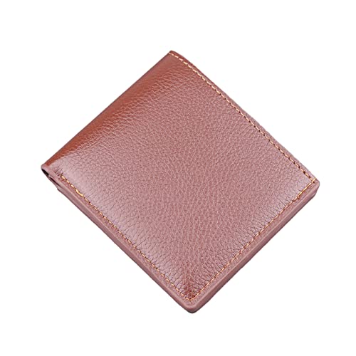JPXXFM Männer ID Kurzer Brieftasche Feste Farbe Oepn Geldbörse mehrere Kartenschlitze Clutch Reißverschluss Brieftasche (braun, eine Größe) von JPXXFM