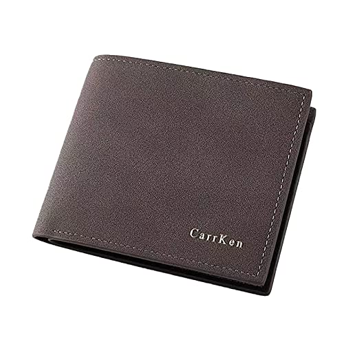 JPXXFM Männer kurzer modischer Multi funktionaler weicher gefrosteter Brieftasche A02S Phone Case Wallet (Kaffee, Einheitsgröße) von JPXXFM