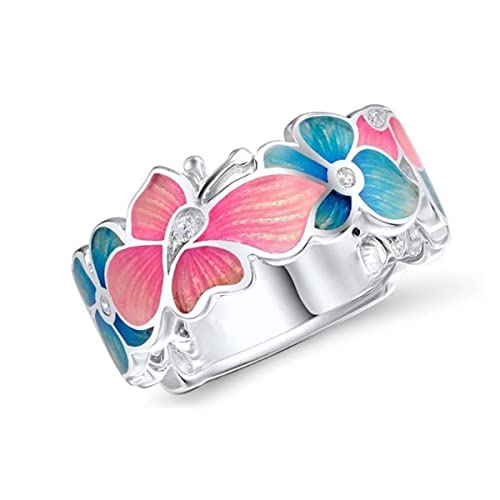 JPXXFM Mode weibliche Schmetterling Blumenring Trend Mode Charme Ring Party Club Schmuckzubehör Anillos Anillos von JPXXFM