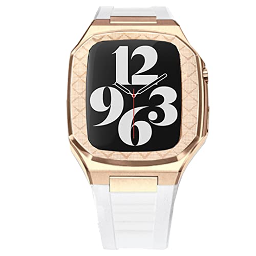 JPXXFM Modifikationssatz von Gehäuse und Edelstahl -Uhrenarmband für Armband 44 mm 45 mm 9 8 7 6 5 4 Robben für Männer und Frauen von JPXXFM